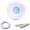 432/440HZ Bol chantant en cristal de quartz givré de conception de symbole de chakra de 8 pouces avec maillet gratuit et coussin de brocart de soie, maillet en daim ( Color : 8blue-G Note , Size : 44