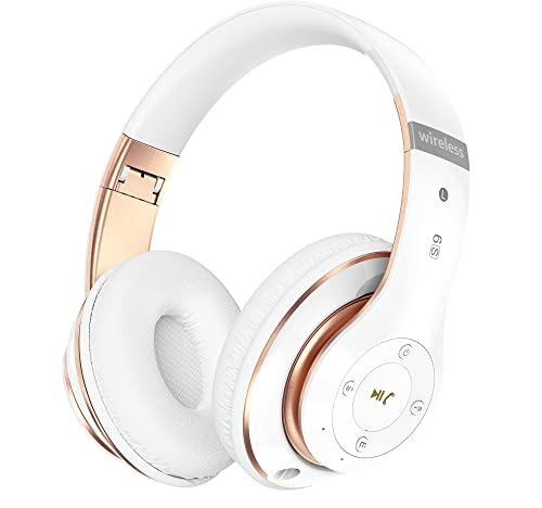 Lankey Sound Bluetooth-Kopfhörer, kabellos, Over-Ear-Kopfhörer mit 6 Equalizer-Modi, 65 Stunden, mit integriertem HD-Mikrofon, FM, SD/TF für unterwegs, auf Reisen