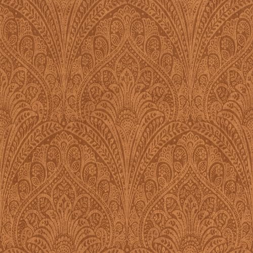 Rasch Vliestapete Orange Metallic Ornamente Floral Indisch 746341