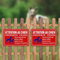 Goodvia Attention au Chien Alu Propriété Privée 30x20cm 2pcs Attention Chien Mechant Plaque Imperméable à l'eau Protection UV Réfléchissant Utilisation en Extérieur