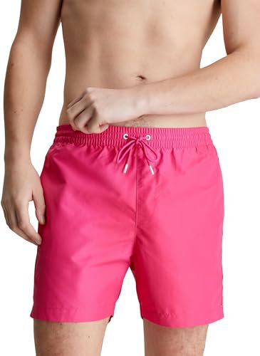 Calvin Klein Short de Bain Homme Medium Drawstring Mi-Long, Rose (Fuchsia Fedora), 5XL