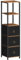 HOOBRO Tall Bathroom Cabinet, Narrow Corner Storage Cabinet, Slim Corner Shelf Unit with 3 Fabric Drawers and 2 Open Shelves, Narrow Storage Unit for Living Room, Rustic Brown and Black EBF140CW01
