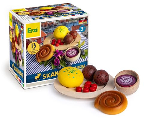 Erzi 28137 Sortierung Skandinavien aus Holz, Kaufladenspielzeug für Kinder | Kaufmannsladen, Rollenspiele, Kreative Spielwelten gestalten