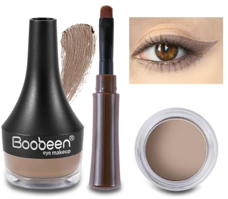 Boobeen Eyeliner Gel Eyeliner Wischfester Eyeliner Gel Make-up Hochpigmentiertes Augen-Make-up-Set Langanhaltend für den ganzen Tag Einfach aufzutragen (Blond)