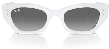 Ray-Ban Rb4430 Zena Butterfly Sonnenbrille, Weißer Schnee/Grauer Farbverlauf, 49 mm