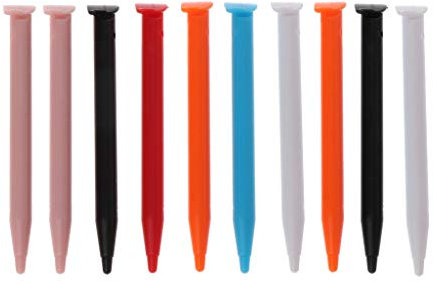 Lot de 10 stylets tactiles pour tablette tactile 2DS XL/LL - Stylo d'écriture pour écran de console de jeu - Stylet coloré - Recharge d'écran tactile - Rejet numérique - Détection d'inclinaison