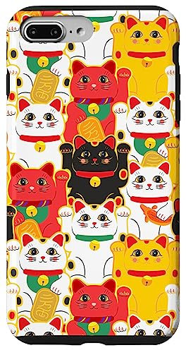 Japanese Lucky Cat Maneki Neko Fortune Neko Cat Phone Case for iPhone 7 Plus/8 Plus