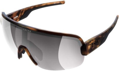 POC Aim Sunglasses, Tortoise Brown/Clarity Road/Sunny Silver, One Size