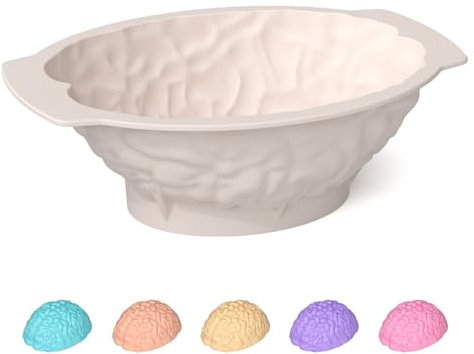 Silikon Backform Herzform- Silikonformen Backen, Herz Kuchenform Silikon, Große Volumen mit Stützbasis, Verdickte Organe Mould für Halloween Fondant, Süßigkeiten, Schokolade, Gelee oder Pudding (Weiß)