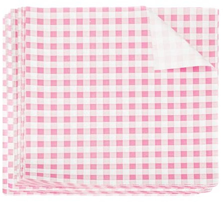Sourcing Map 200pcs Square Checkered Wax Paper, 7.09 x 7.09, Oil-Absorbing, Dry Food Wrapping Paper for Sandwich, Baking, Picnic, Hamburger, Kitchen
