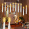 Domigard Floating Candles with Wand Remote, 12pcs Battery Operated Candles Light, Magic Flameless Hanging Flickering Warm Light LED Taper Candles for Christmas Halloween Party Decorations