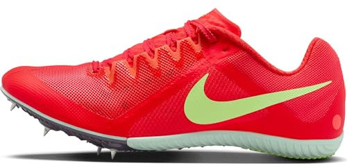 Nike Herren Zoom Rival Multi Multievent Spikes Leichtathletik-Schuh, Bright Crimson/Washed Coral-Lime Blast, 42 EU