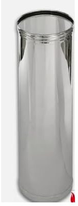 CANNA FUMARIA TUBO IN ACCIAIO INOX TUTTE LE MISURE H.100 CM (100X80)