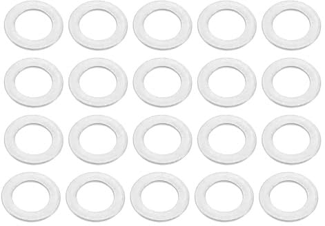 Motoforti Universal Flat Washer, 5mm ID 9mm OD 0.5mm Thickness, Durable, Stainless Steel, Silver Tone, 20 Pcs