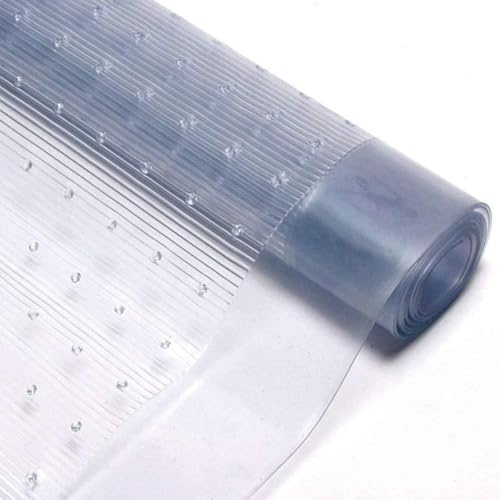 CAPRICAN Vinyl Heavy Duty Clear Plastic Carpet Protector Roll – Waterproof, Anti-Slip Carpet Runner for Home Floor Protector, Office, Hallway, Kitchen & Household Essentials (9ft x 27)