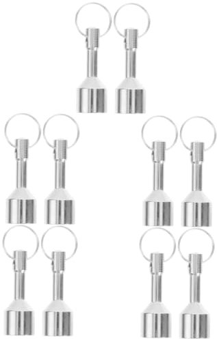 Beaupretty 5 Set Portachiavi Magnetico Tester Per Argento Catena Chiave Comodo Tester D'oro Chiave Magnetica Titolo Chiave Magnetico Tester D'oro Per Gioielli Silver Magnete 2 Pezzi*5