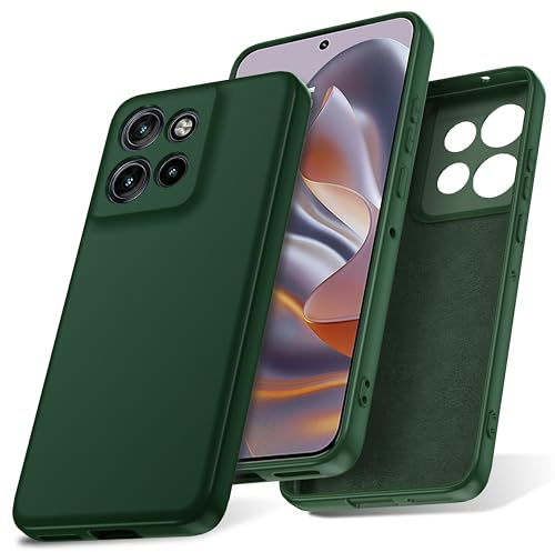 Watana for Motorola Edge 50 Neo Case,Silicone Phone Case,Green | Soft-Touch,Shockproof,DustProof,Antiskid Full Body Armour Phone Cover with Microfiber Lining for Motorola Edge 50 Neo