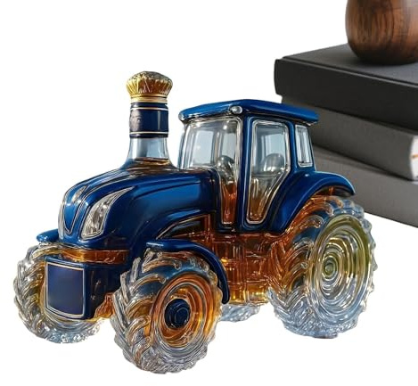 Whisky Flasche | Leerer Lustiger Traktor - Dekorativer -Dekanter Whisky-Flasche - Für Bourbon Tequila Brandy Wein Heimdekoration Bar Büro Restaurant Männer Vater Geburtstag