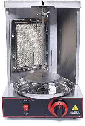 Dönergrill Gas 2000W, Elektrischer Drehspieß mit 10kg Kapazität, Edelstahl Hähnchengrill für Gyros und Kebab, Kebab Grill Ideal für Zuhause, Party und Kleine Gastronomie