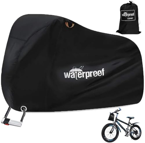 Eyein Waterproof Bike Cover, 210D Heavy Duty Covers for Outside Storage | Waterproof Anti Dust Rain and UV Protection with Lock Holes and Storage Bag for Mountain Bike / Road Bike / Hybrid