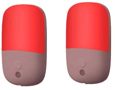 NONDK LED Nachtlicht zum Einstecken in die Wand 2er Pack 670nm Rotes Licht Nachtlicht für Den Schlaf, Rote Nachtlichter mit Dämmerungs- Bis Morgensensor, EU-Stecker