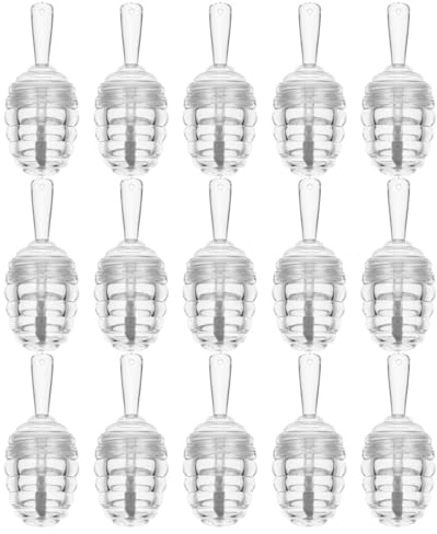 WRITWAA Tubes de Gloss à Lèvres Rechargeables et Réutilisables Lot de 15 en Plastique Forme Pot Miel pour Usage Quotidien ou Échantillons Commerciaux