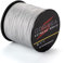 Dorisea Extreme Braid 100 % PE-Grau geflochtene Angelschnur, 90 m - 2187 Yards 2,7–250 kg Test-Angelschnur, abriebfest, unglaubliche Superline (1000 m/1093 Yards 36,3 kg/00) .48 mm)