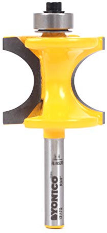 Yonico 13117q 3/4-Inch Bead Bullnose Router Bit 1/4-Inch Shank