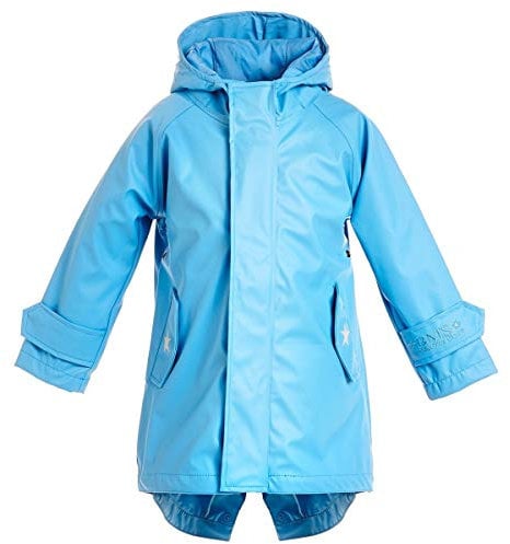 BMS Kinder Regenmantel - 100% wasserdicht - hellblau - 104