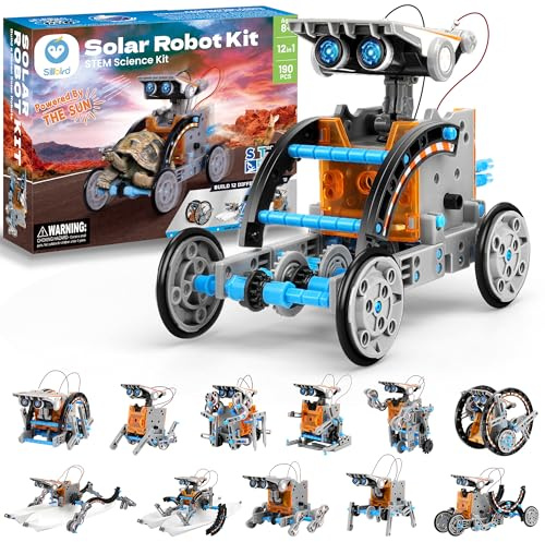 Sillbird 12-in-1 Solar Robot Building Kit STEM Gift for Boys Ages 8-13