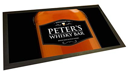 Tapis de comptoir personnalisé pour bar à whisky