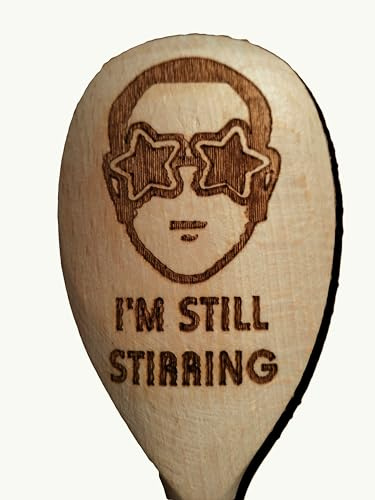 Elton John Star Glasses Inspired Wooden Baking Spoon Kitchen Cooking Birthday Present Fan Gift