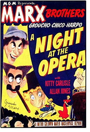 Filmposter A Night at The Opera 1935, Vintage-Stil, American Comedy, Semigloss Fotopapier, A4 210 x 297mm - 8.3 x 11.7 inches