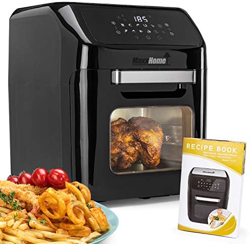 MaxxHome Friggitrice ad Aria Calda XXL – Forno 9 in 1 per Friggere – Touch Screen – 1800 W con Ricettario e Accessori