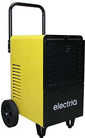 electriQ 50L Industrial Portable Dehumidifier with Metal Body & Large Wheels