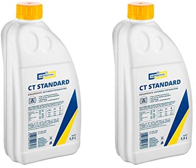 2x Cartechnic 1,5 Liter Kühlerfrostschutz Anti-Freeze Gelb Yellow CT Standard Kühlflüssigkeit