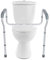 Ejoyous Cadre et Rail de Sécurité de Toilette, Cadre de Rail de Sécurité de Garde-Corps Réglable en Hauteur en Alliage D'aluminium Barre d'appui pour WC Handicapées Femmes Enceintes 135 Kg