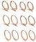 JSDDE 12 Stücke Chirurgenstahl Creolen Ohrringe Set Klappcreolen Fake Plugs Ohrpiercing Helix Knorpel Stab Hoop Ring Ohrstecker Huggie Kreolen Ohrringe 6-16mm (Rosegold)