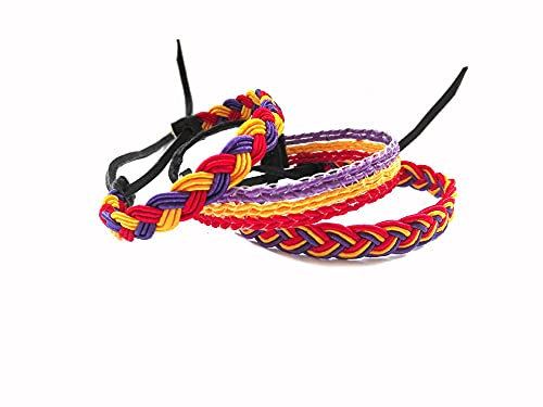 Vendopolis Pulsera Pack 3 Unidades Republica ESPAÑOLA Republicana Trenzada Ajustable Anudada