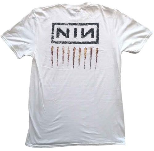 Nine Inch Nails T Shirt Pretty Hate Machine Band Logo Official Mens White