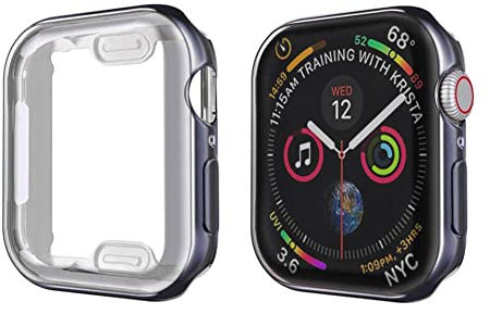 Sottile Morbide Cover per Apple Watch 45mm Series 7, Resistente ai Graffi Custodia Full Protettivo TPU Caso Compatibile per iWatch Series 7 45mm - Grigio
