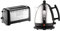 Dualit 46025 2 Slot Long Lite Toaster - Black & Lite Kettle - 1L 2kW Jug Kettle - Polished with Black Trim, High Gloss Finish - Fast Boiling Kettle by - 72200