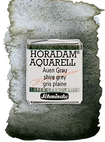 Schmincke – HORADAM® AQUARELL, Super Granulation, 14 935 044 Auen Grau, 1/2 Näpfchen, sehr stark granulierende Farbtöne, feinste, supergranulierende Aquarellfarben
