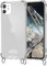 ella cases Handyhülle mit Ösen für iPhone 11 Hülle transparent mit Ringen für Handykette in Silber einzeln ohne Kette modular mit Kordel, Schnur oder Gurt zum Umhängen