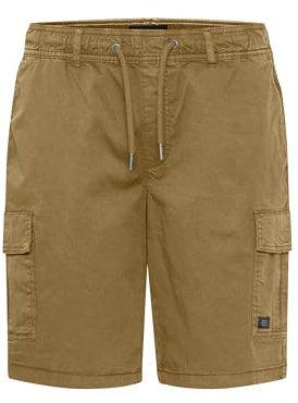Blend 20715212 Herren Cargo Shorts Bermuda Kurze Hose Cargoshorts mit Kordeln mit Stretch Regular Fit, Größe:L, Farbe:Nutria (180825)