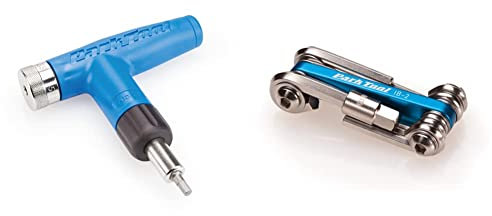Park Tool ATD-1.2 - Adjustable Torque Driver Tool,Blue & IB-2 I-Beam Mini Fold-Up Hex Wrench Screwdriver and Star-Shaped Wrench Set Tool, Blue