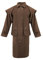 RESISTANCE Premium Breathable Brown Long western Cotton Oilskin Cowboy Duster Coat for Men