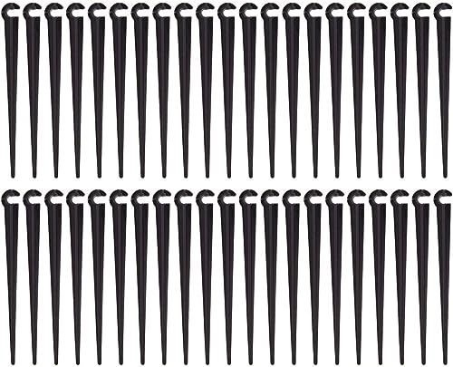 UCLEVER 200 Piezas Riego por Goteo Apoyo Estacas 4/7mm Rain Drip Irrigation Drippers para Camas de Flores, Jardines de Vegetales Jardines de Hierbas