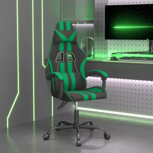 DYRJDJWIDHW Sessel,stillsessel,schaukelstuhl Wohnzimmer,Gaming-Stuhl Schwarz und Grün Kunstlederpapasansessel,relaxliege,Rocking Chair,stillstuhl,