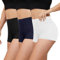 Gayhay 3er Pack Radlerhose Damen Kurz für Kleid High Waist Kurze Leggings Damen Hotpants Sport Shorts Sporthose,Schwarze/Navy/Weiß,L/XL